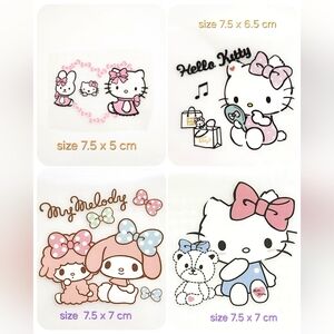 4 pieces Iron on Heat transfer Sanrio Hello Kitty pattern Small size